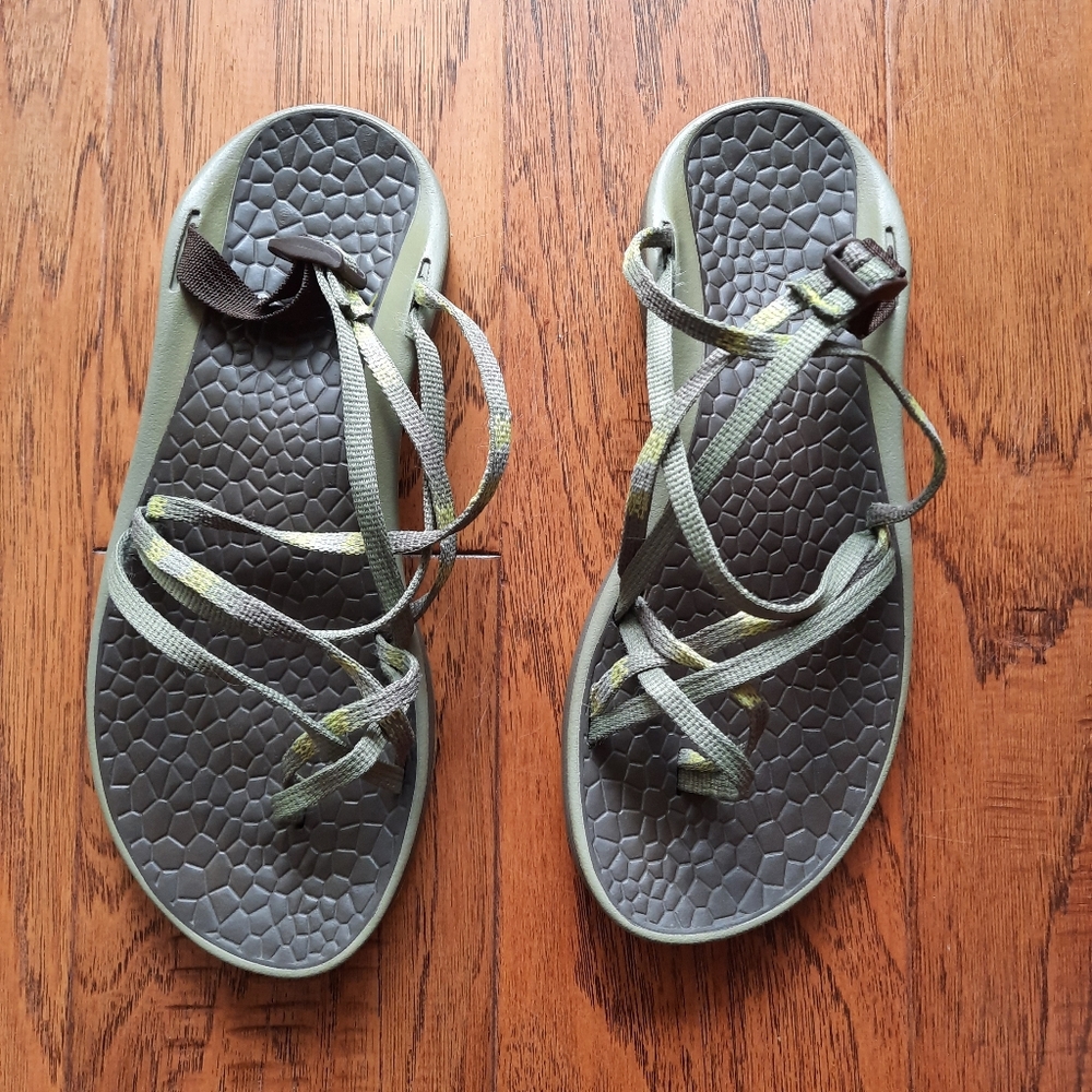 Green Chacos Size 7